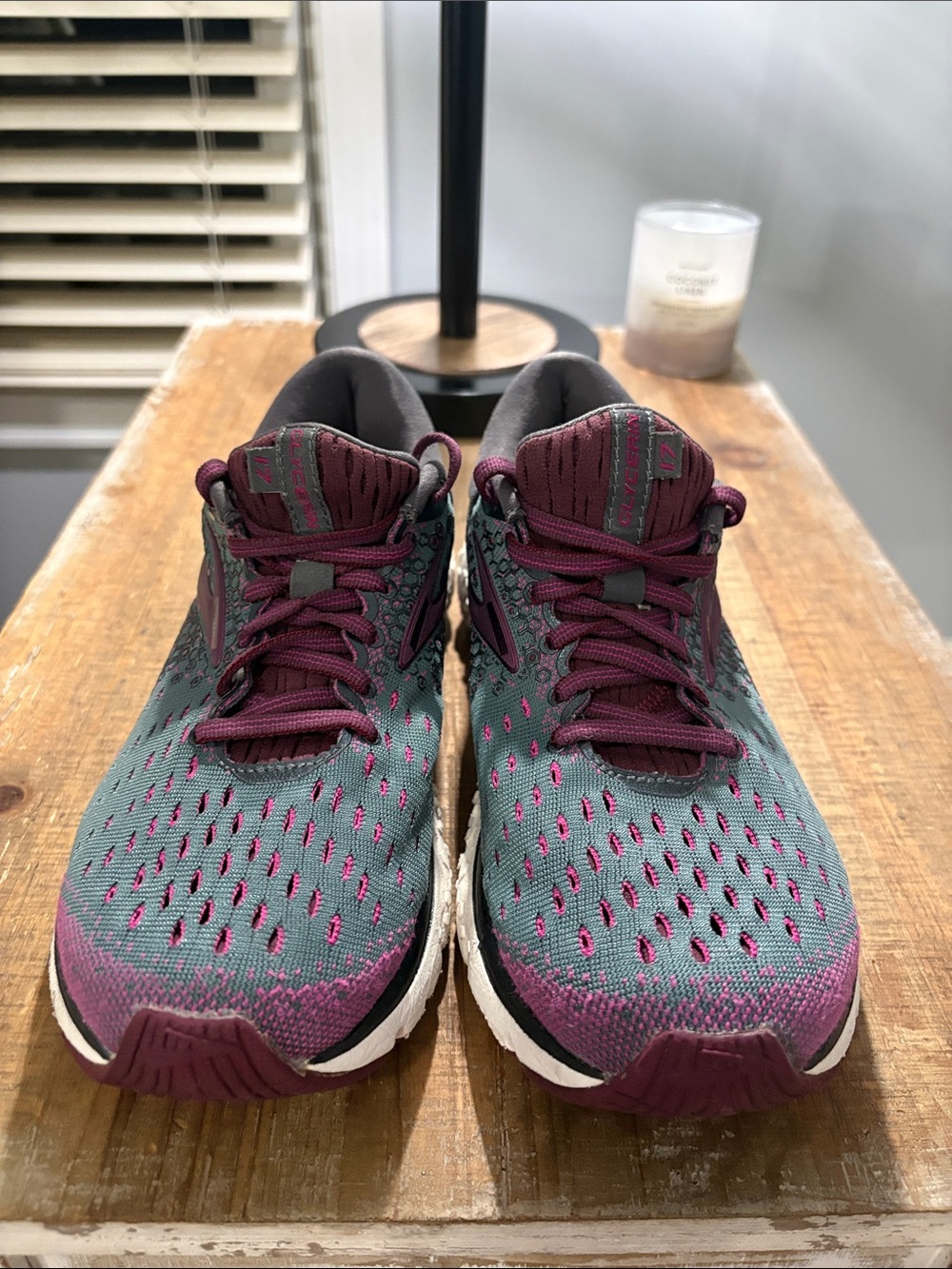 Brooks Women's Teal and Plum Running Shoes - Picture 4 of 8
